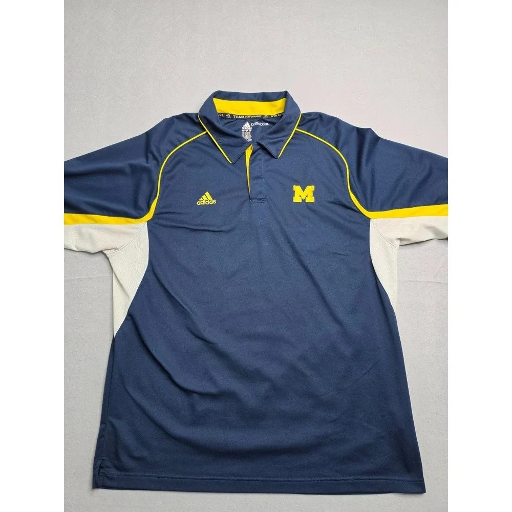 Adidas ClimaCool Michigan Wolverines Football Shirt Men's XL Blue Performance